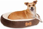 Aspen Pet Oval Nesting Pet Bed Brown for Dogs