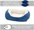 MidWest Quiet Time Boutique Cuddle Bed for Dogs Blue