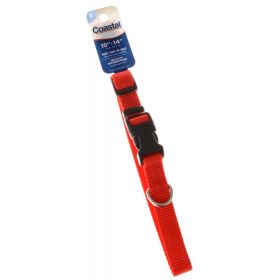 Coastal Pet Nylon Dog Collar Red (Size: 10-14"L x 5/8"W)