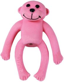 Lil Pals Latex Monkey Dog Toy Pink (Size: 1 count)