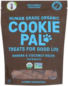 Cookie Pal Organic Dog Biscuits with Banana and Coconut (Size: 90 oz (9 x 10 oz))