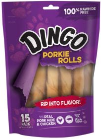 Dingo Porkie Rolls with Real Chicken (Size: 15 count)