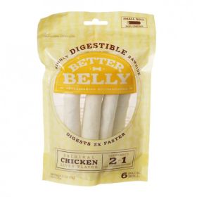 Better Belly Rawhide Chicken Liver Rolls Small (Size: 6 count)