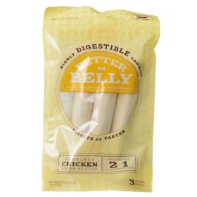 Better Belly Rawhide Chicken Liver Rolls Large (Size: 9 count (3 x 3 ct))