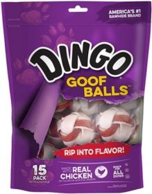 Dingo Goof Balls with Real Chicken Small (Size: 90 count (6 x 15 ct))