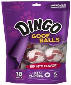 Dingo Goof Balls with Real Chicken Small (Size: 18 count)
