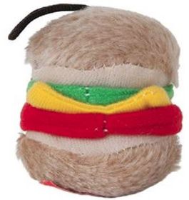 PetMate Booda Zoobilee Hamburger Plush Dog Toy 3.5" Small (Size: 3 count)