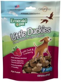 Emerald Pet Little Duckies Dog Treats with Duck and Cranberry (Size: 20 oz (4 x 5 oz))