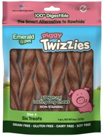 Emerald Pet Piggy Twizzies Natural Dog Chews (Size: 24 count (4 x 6 ct))