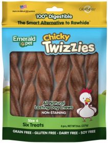 Emerald Pet Chicky Twizzies Natural Dog Chews (Size: 24 count (4 x 6 ct))
