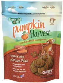 Emerald Pet Pumpkin Harvest Oven Baked Dog Treats with Sweet Potato (Size: 24 oz (4 x 6 oz))
