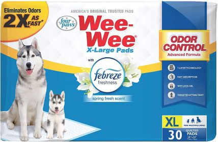 Four Paws Wee Wee Odor Control Pads with Fabreze Freshness X-Large (Size: 60 count (2 x 30 ct))