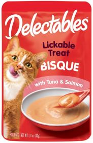 Hartz Delecatbles Bisque Lickable Treat for Cats Tuna and Salmon (Size: 12 count (12 x 1 ct))