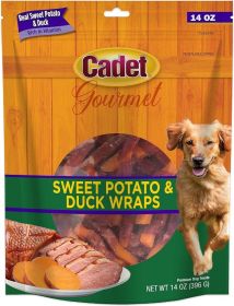 Cadet Gourmet Sweet Potato and Duck Wraps for Dogs (Size: 42 oz (3 x 14 oz))