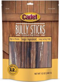 Cadet Single Ingredient Bully Sticks for Dogs Small (Size: 24 oz (2 x 12 oz))