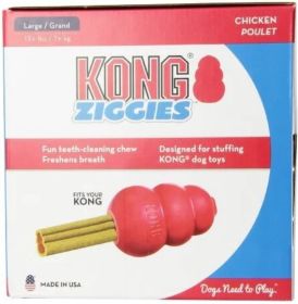 KONG Ziggies Dog Dental Chew Chicken Recipe Large (Size: 56 oz)