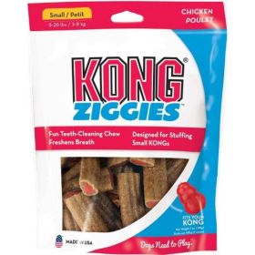KONG Ziggies Chicken Recipe Teeth Cleaning Small Dog Treats (Size: 90 oz (2 x 45 oz))