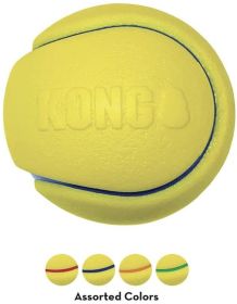 KONG Squeezz Tennis Ball Assorted Colors (Size: Large - 1 count)