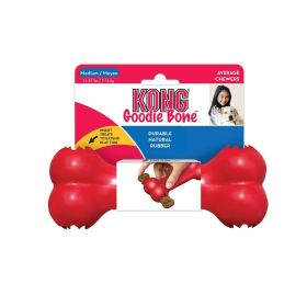 KONG Goodie Bone Durable Rubber Dog Chew Toy Red (Size: Medium - 1 count)