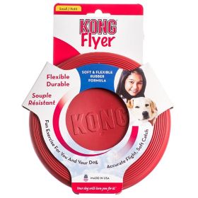 KONG Flyer Disc Soft and Flexible Rubber Dog Toy (Size: Small - 1 count)