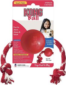 KONG Ball With Rope Dog Toy Small (Size: 1 count)