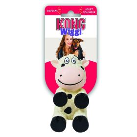 KONG Wiggi Cow Squeaker Dog Toy (Size: Small - 3 count)