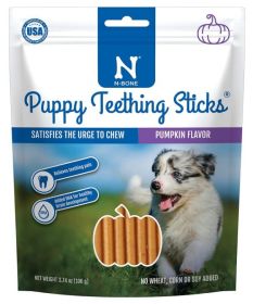 N-Bone Puppy Teething Sticks Pumpkin Flavor (Size: 3.74 oz)