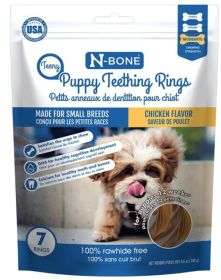 N-Bone Teeny Puppy Teething Rings Chicken Flavor (Size: 7 count)