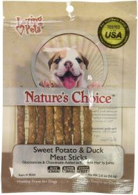 Loving Pets Natures Choice Sweet Potato and Duck Meat Sticks (Size: 2 oz)