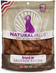 Loving Pets Natural Value Duck Sausages (Size: 39 oz (3 x 13 oz))