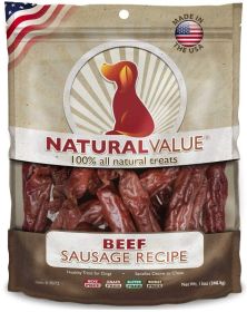 Loving Pets Natural Value Beef Sausages (Size: 39 oz (3 x 13 oz))