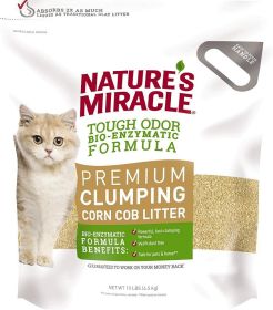 Natures Miracle Premium Clumping Corn Cob Litter for Cats (Size: 10 lb)