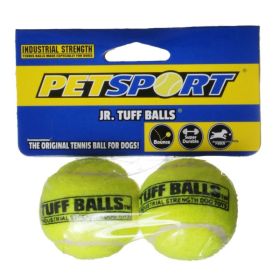 Petsport Jr. Tuff Balls Super Durable Tennis Balls for Dogs (Size: 2 count)