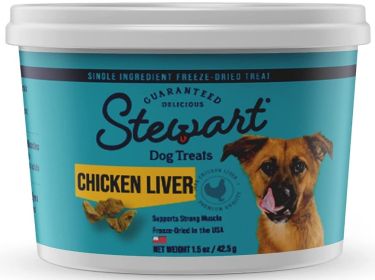 Stewart Freeze Dried Chicken Liver Treats (Size: 1.5 oz)
