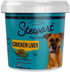 Stewart Freeze Dried Chicken Liver Treats (Size: 3 oz)