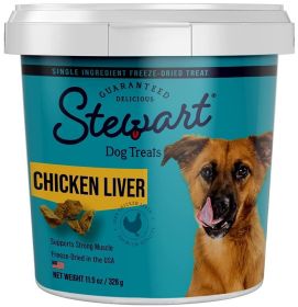 Stewart Freeze Dried Chicken Liver Treats (Size: 46 oz (3 x 11.5 oz))
