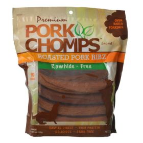 Pork Chomps Roasted Pork Ribz Dog Treats (Size: 10 count)