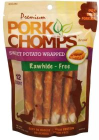 Pork Chomps Sweet Potato Mini Twist Treat (Size: 72 count (6 x 12 ct))