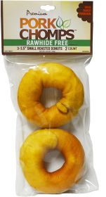 Pork Chomps Roasted Donuts 3" Dog Treat (Size: 2 count)