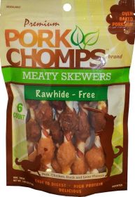 Pork Chomps Premium Nutri Chomps Meaty Skewers (Size: 24 count (4 x 6 ct))