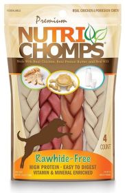 Pork Chomps Premium Nutri Chomps Rawhide Free Chicken, Peanut Butter, Milk Dog Treats (Size: 24 count (6 x 4 ct))