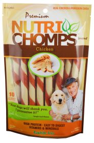 Nutri Chomps Mini Twist Dog Treat Chicken Flavor (Size: 60 count (6 x 10 ct))