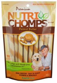 Nutri Chomps Mini Twist Dog Treat Peanut Butter Flavor (Size: 60 count (6 x 10 ct))