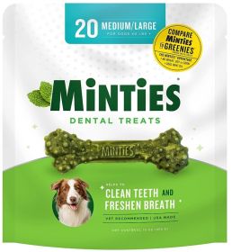 Sergeants Minties Dental Treats for Dogs Medium Large (Size: 60 count (3 x 20 ct))