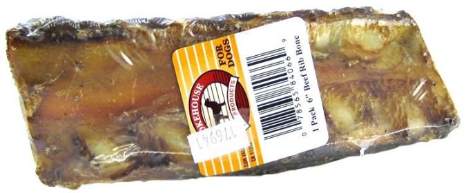 Smokehouse Rib Bone Small Natural Dog Chew Treat (Size: 8 count)