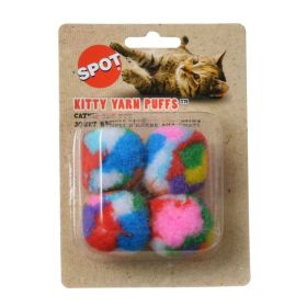 Spot Kitty Yarn Puff Balls Cat Toy (Size: 4 count)