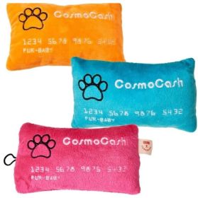 Cosmo Furbabies Credit Card Plush Dog Toy Assorted Colors (Size: 3 count)