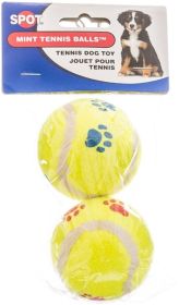 Spot Mint Flavored Tennis Ball Dog Toys (Size: 2 count)