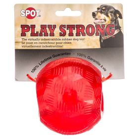 Spot Play Strong Rubber Ball Dog Toy Red (Size: Large - 1 count)