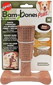 Spot Bambone Plus Beef Dog Chew Toy Medium (Size: 6 count)